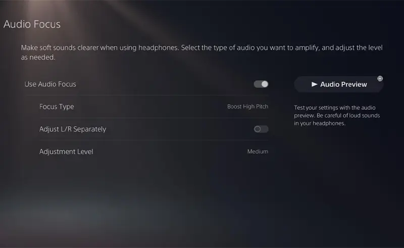 audio focous بازی