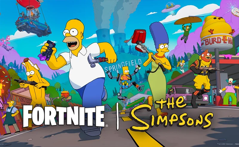 فورتنایت با سیمسون ها simpsons fortnite couch gag peely